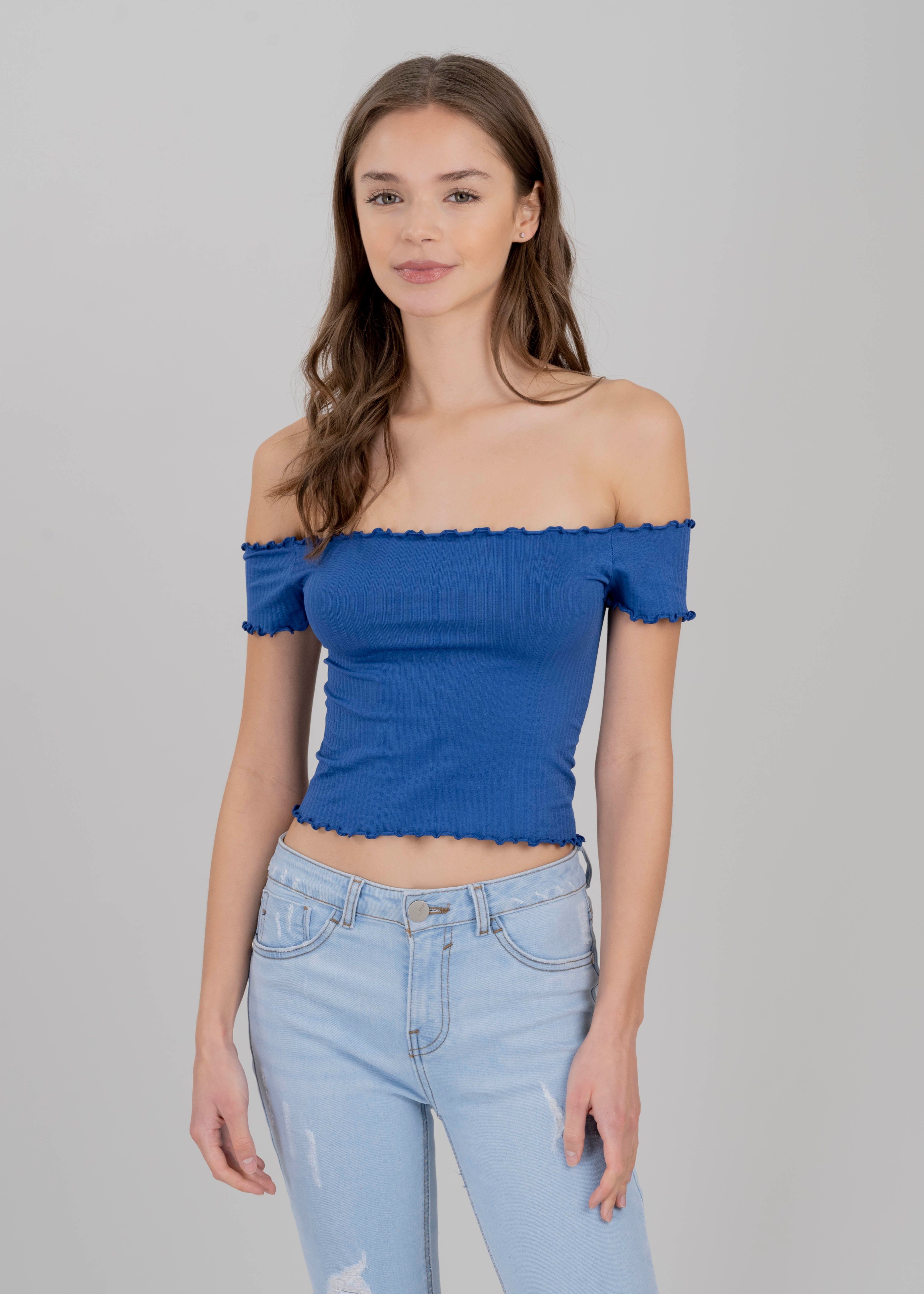 Top acanalado hombros descubiertos sold by Shasa product image thumbnail 2