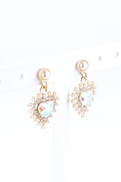 Aretes largos corazón sold by Shasa product image thumbnail 2