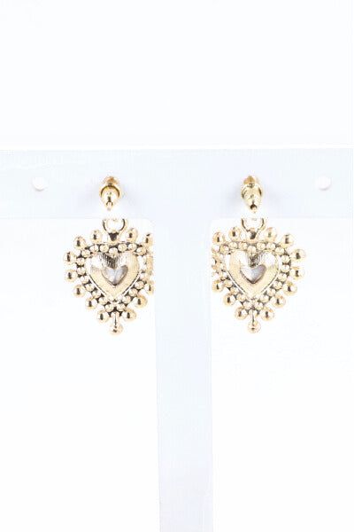 Aretes largos corazón sold by Shasa product image thumbnail 3