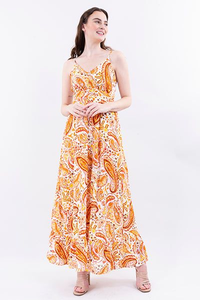 Vestido maxi olán paisley sold by Shasa