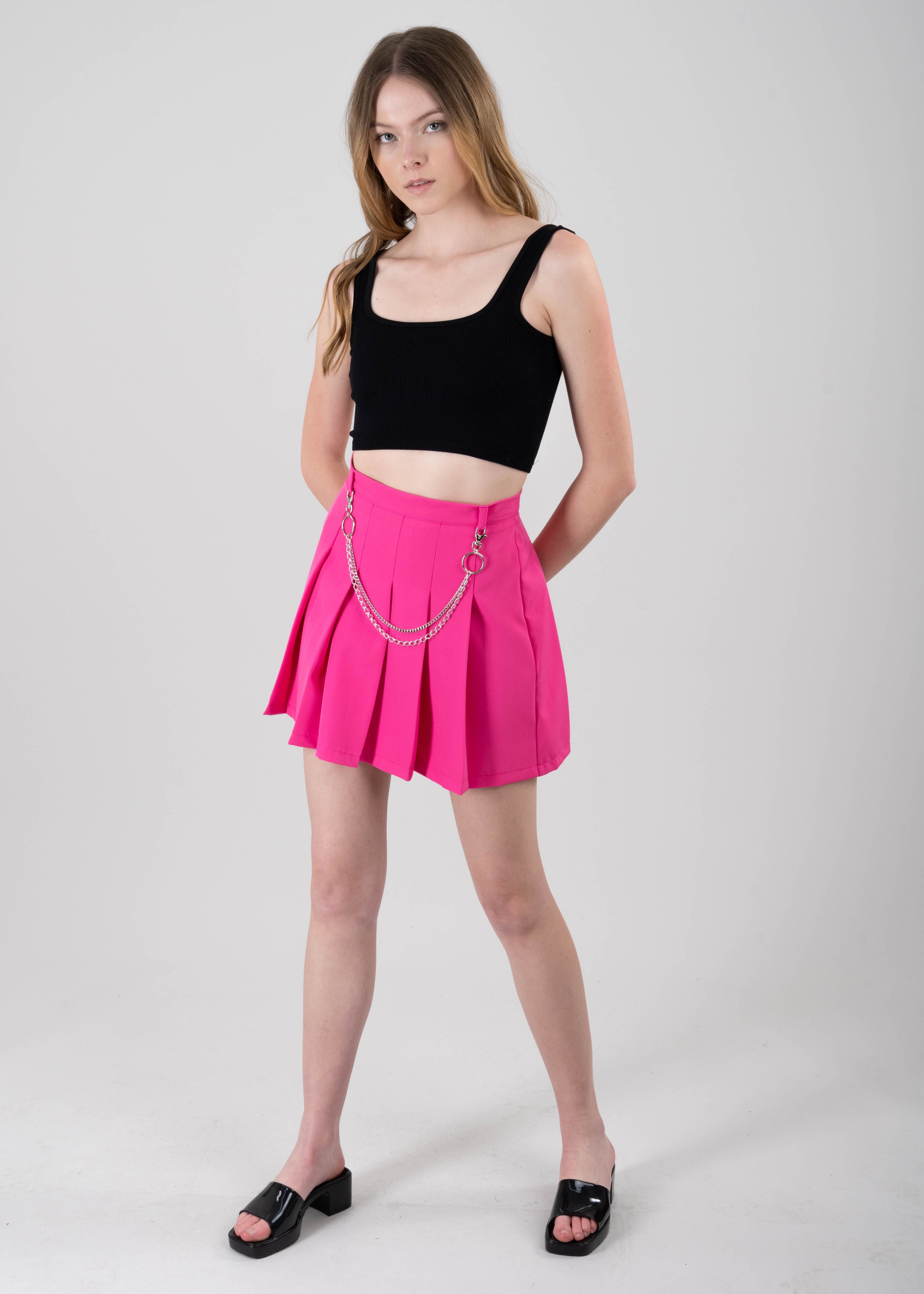 Falda mini tableada cadena sold by Shasa