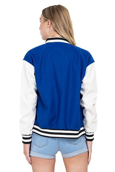 Bomber fit oversized mangas efecto piel con parche sold by Shasa product image thumbnail 4