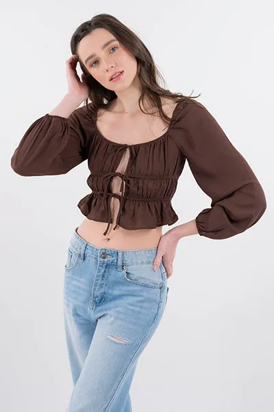 Blusa plisada cintas sold by Shasa