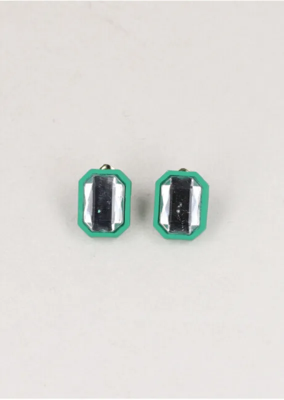 Aretes Cuadro Color Cristal sold by Shasa