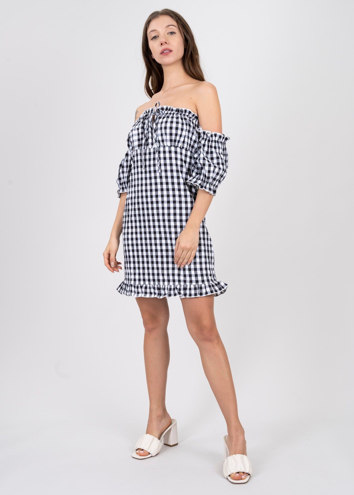 Vestido Entallado Cuadros sold by Shasa