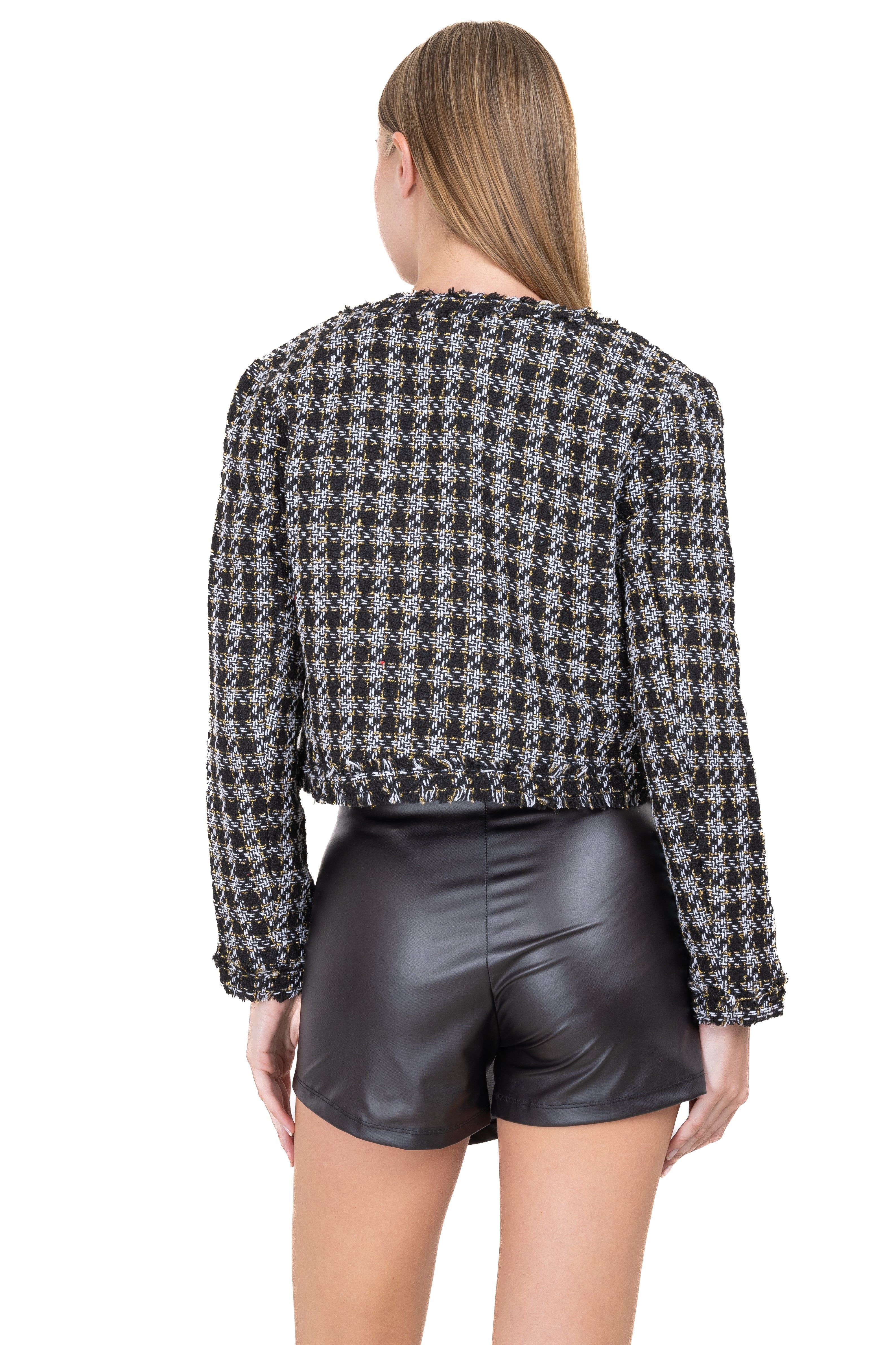 Saco crop tweed sold by Shasa product image thumbnail 4