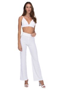 Pantalón flared texturizado sold by Shasa