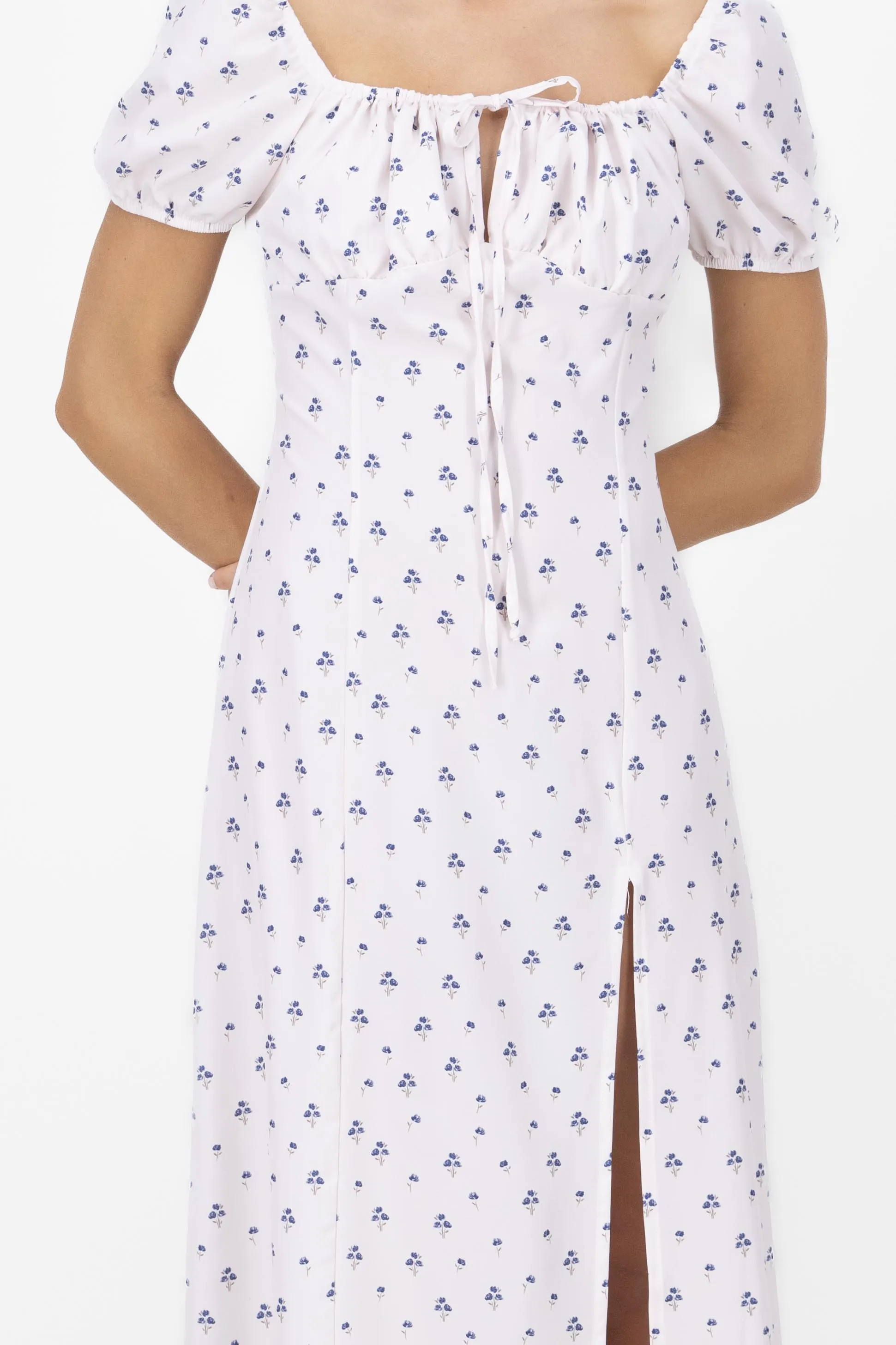 Vestido midi estampado floral manga globo Hypsters sold by Shasa product image thumbnail 5