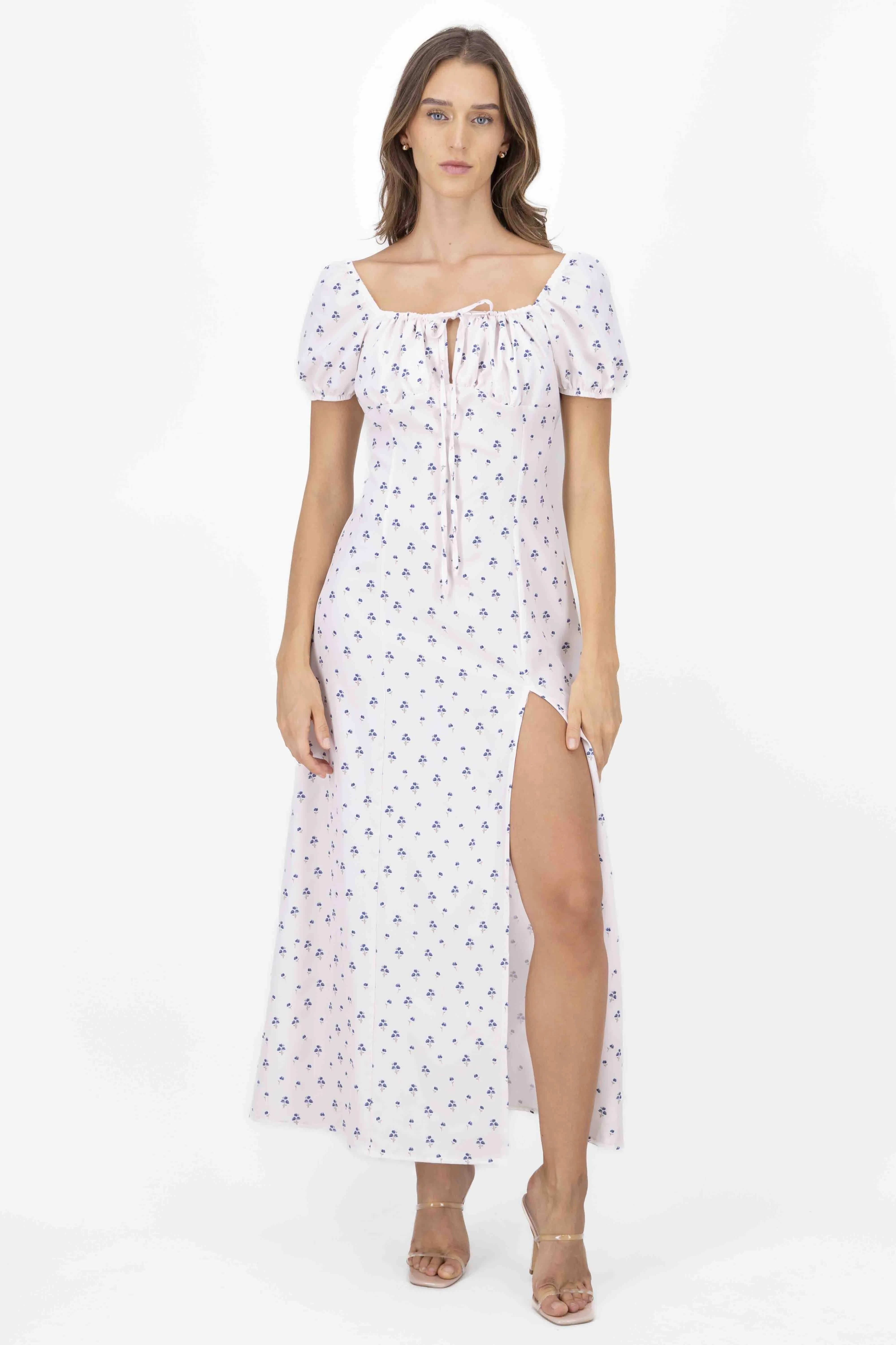 Vestido midi estampado floral manga globo Hypsters sold by Shasa product image thumbnail 2