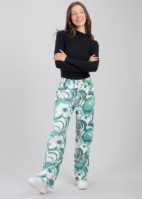 Pantalón wide leg flores retro sold by Shasa