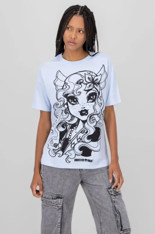 Playera over lagoona blue sold by Shasa