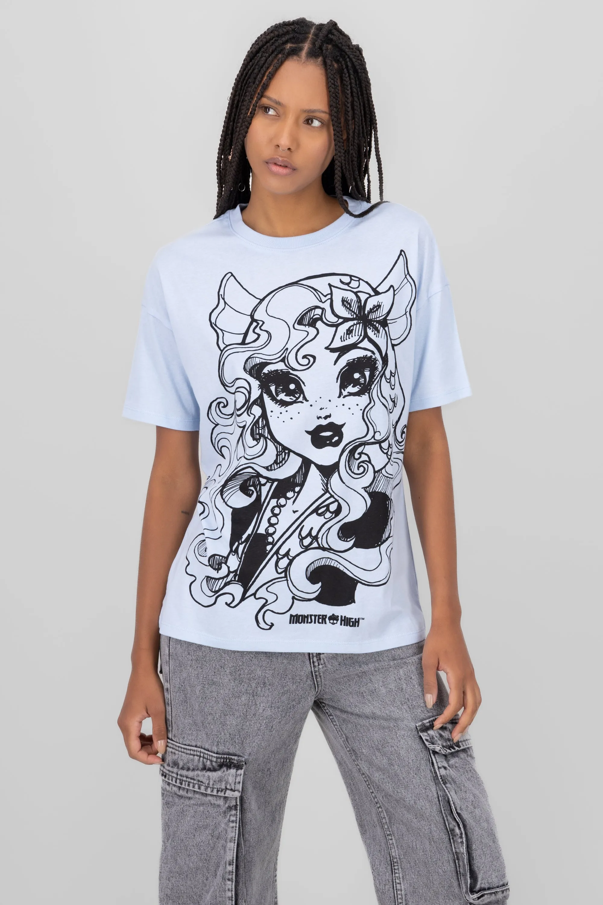 Playera over lagoona blue sold by Shasa