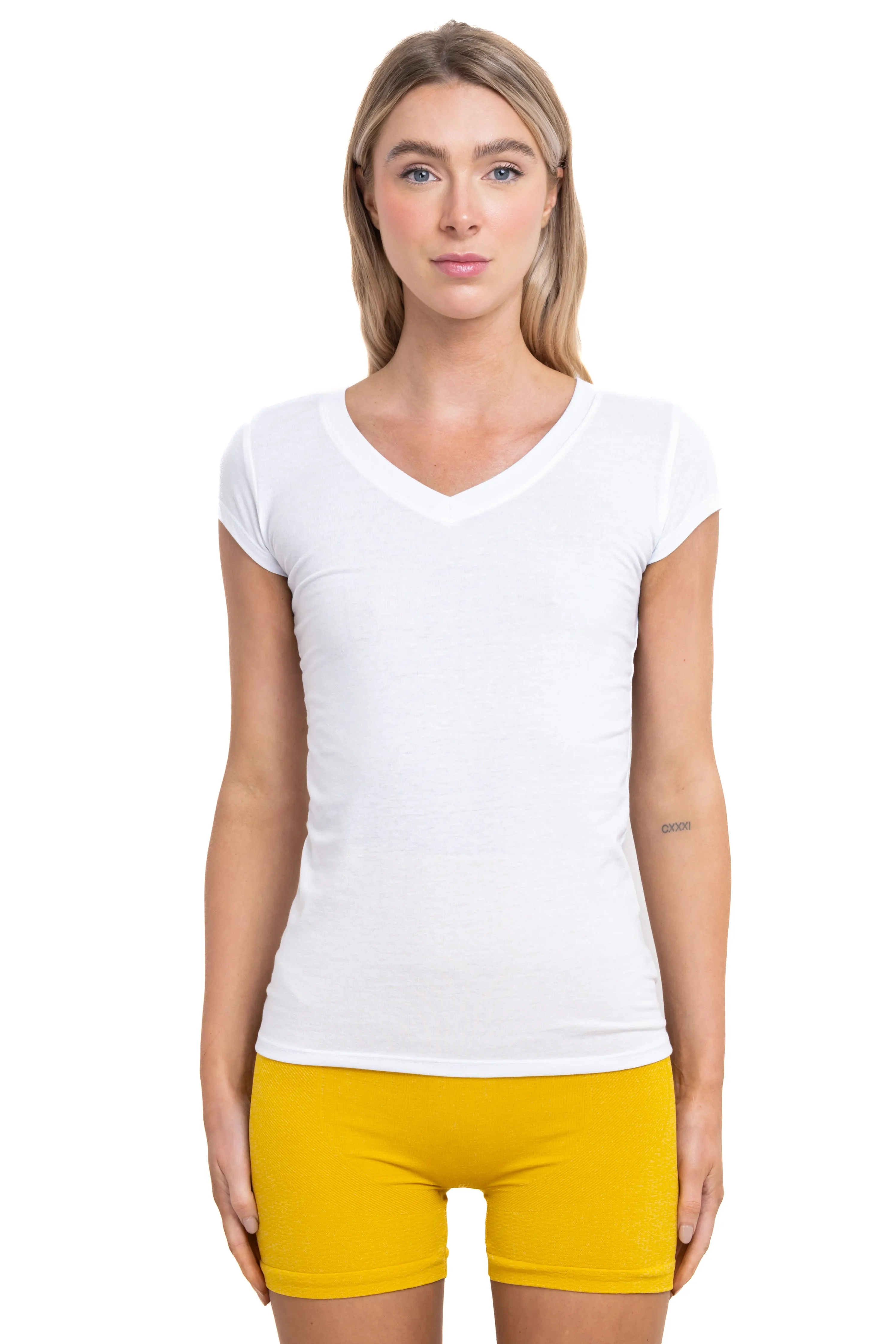 Blusa manga corta cuello v sold by Shasa