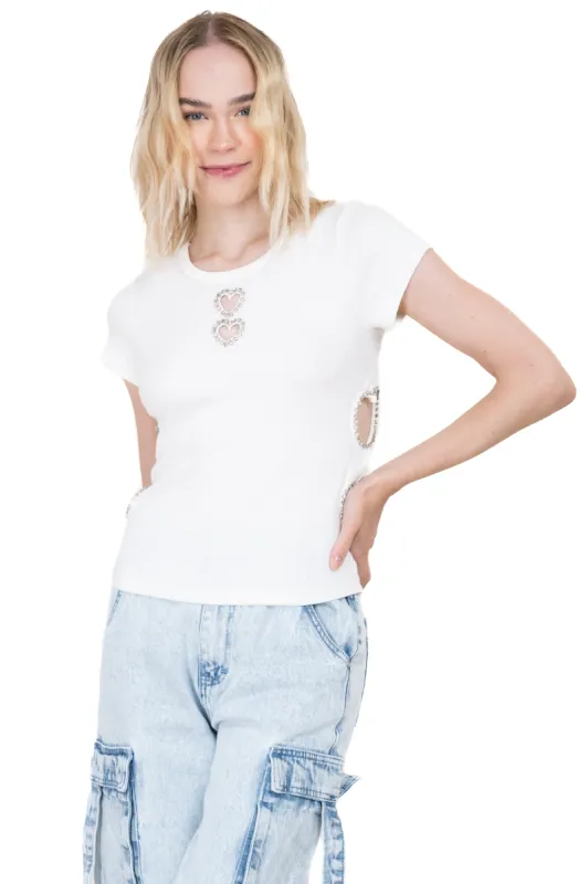 Top aberturas corazones brillos sold by Shasa