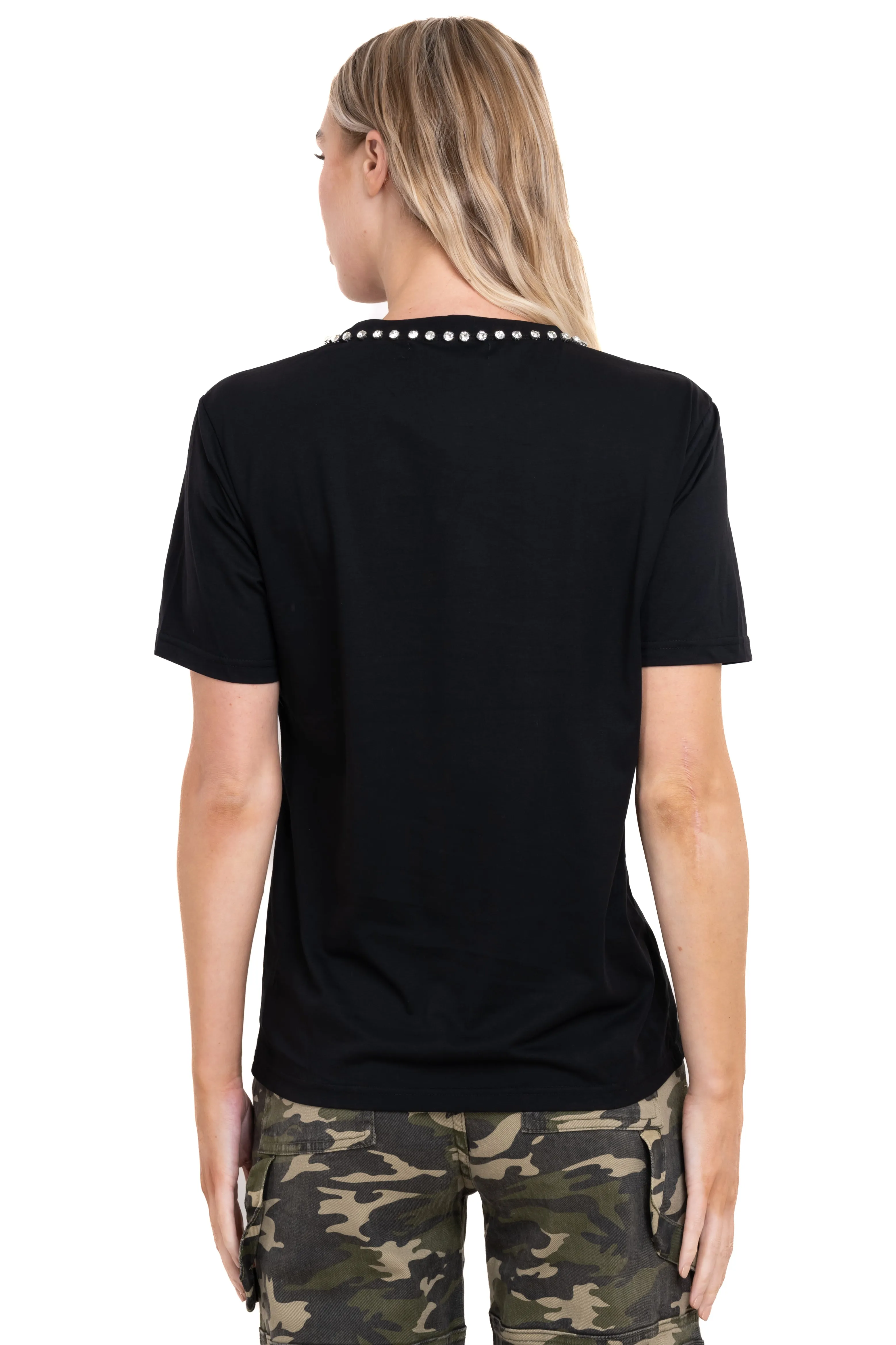 Playera manga carto cuello brillos sold by Shasa product image thumbnail 4