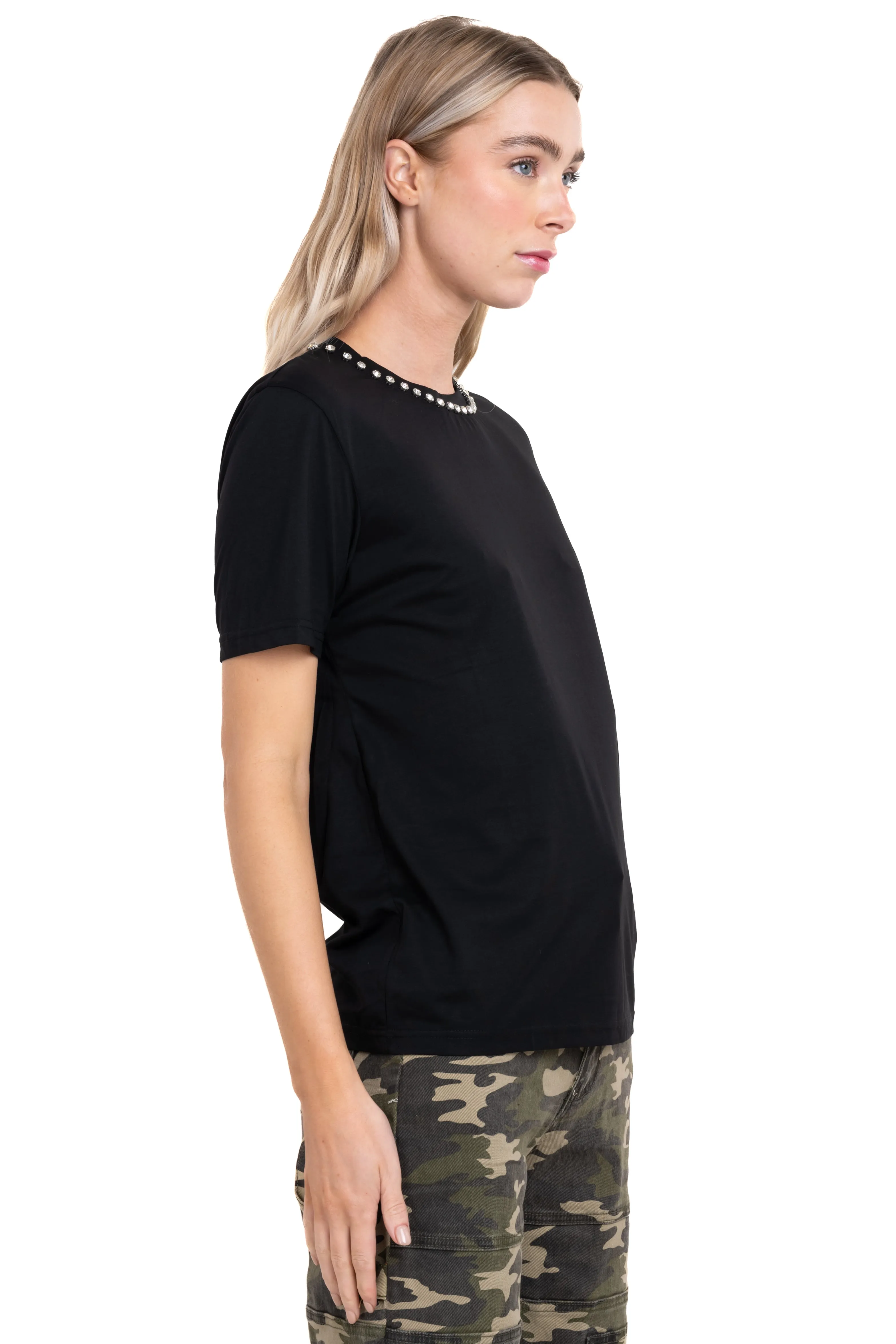 Playera manga carto cuello brillos sold by Shasa product image thumbnail 3