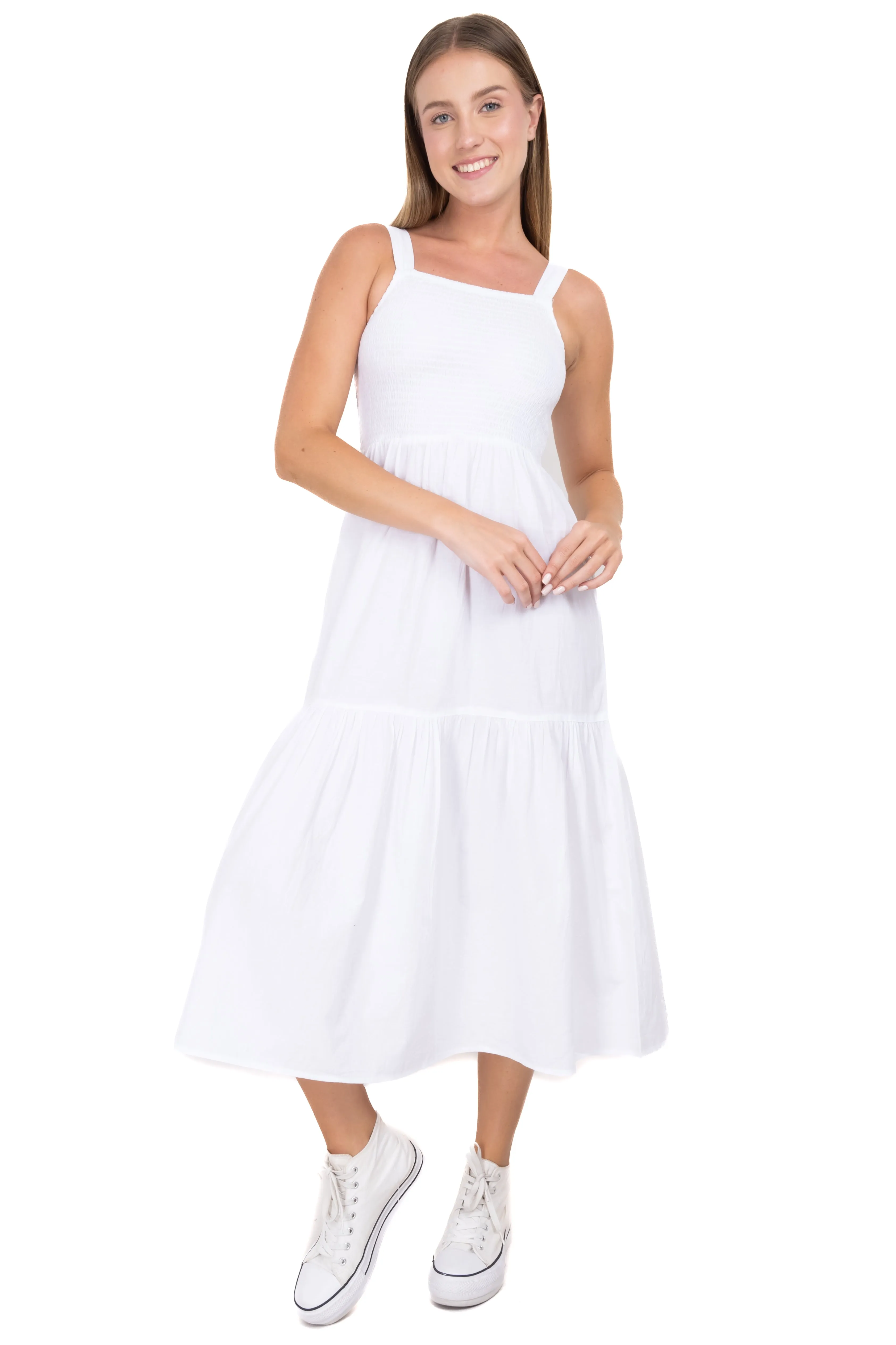 Vestido midi smock tirantes anchos sold by Shasa product image thumbnail 2