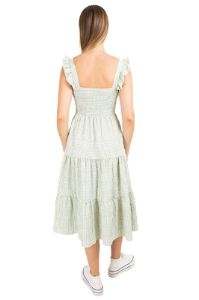 Vestido midi olanes cuadros sold by Shasa