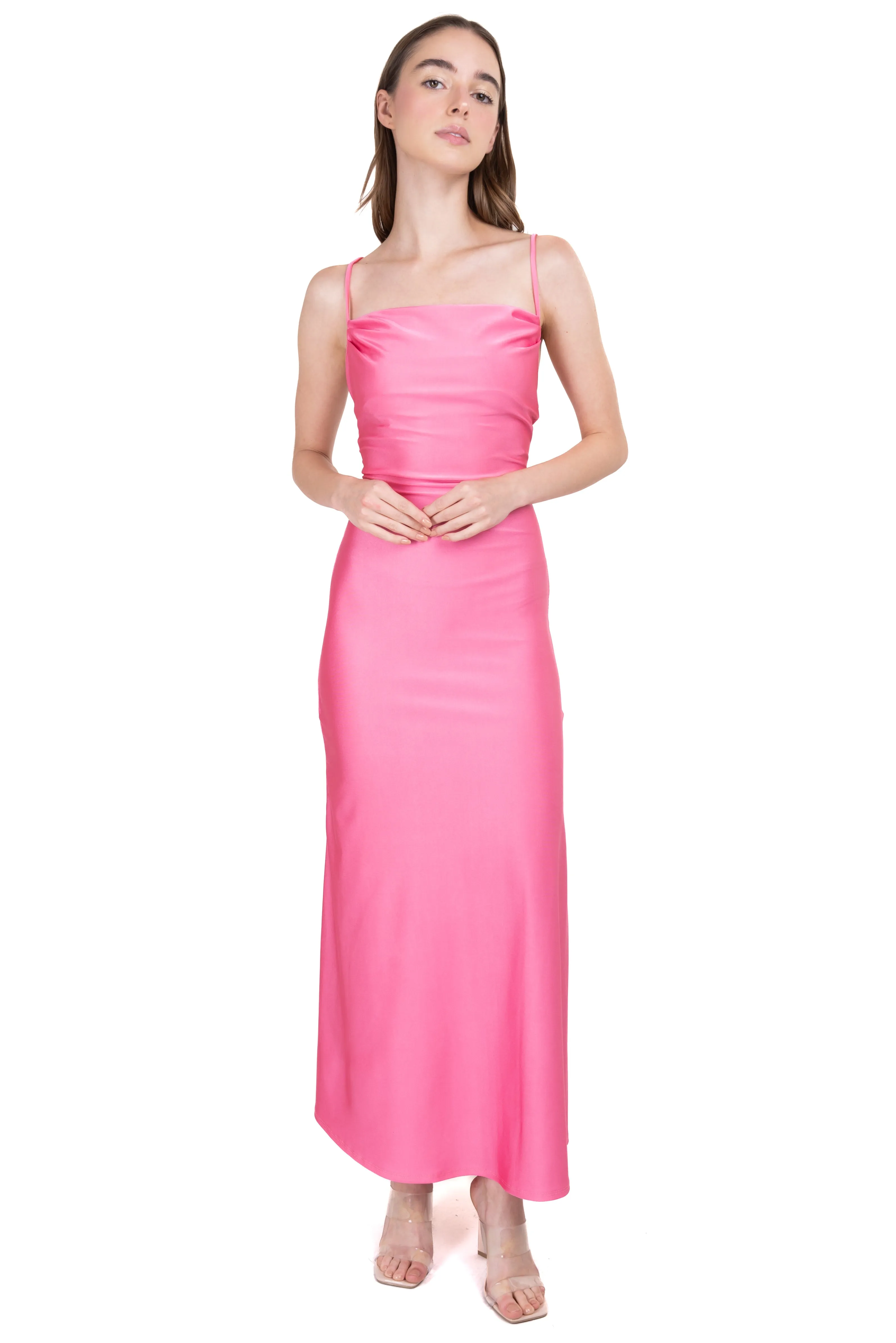 Vestido maxi escote drapeado sold by Shasa product image thumbnail 2