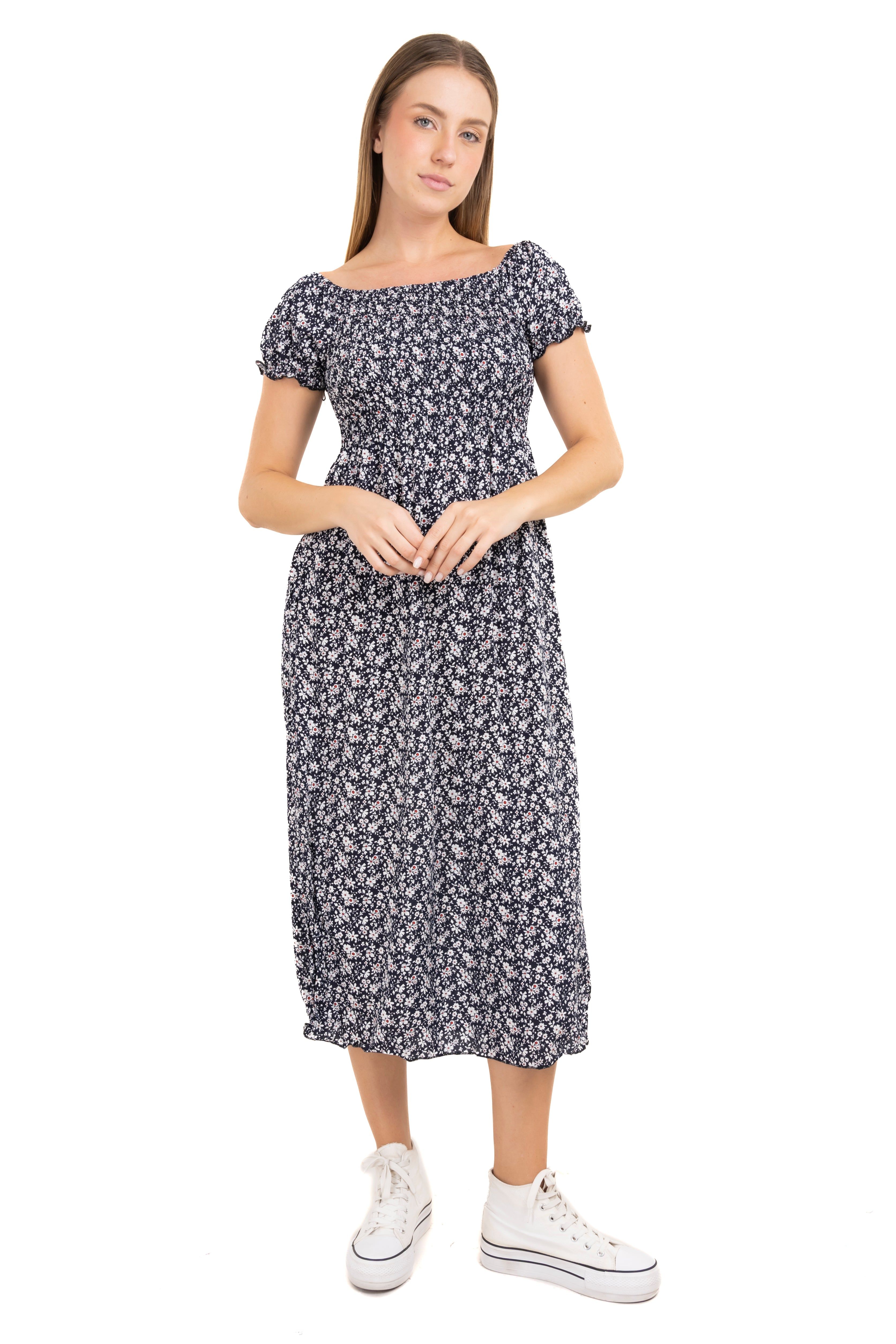 Vestido maxi manga abullonada sold by Shasa