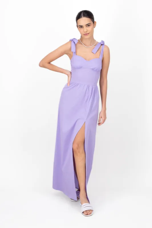 Vestido maxi detalle moños tirantes sold by Shasa