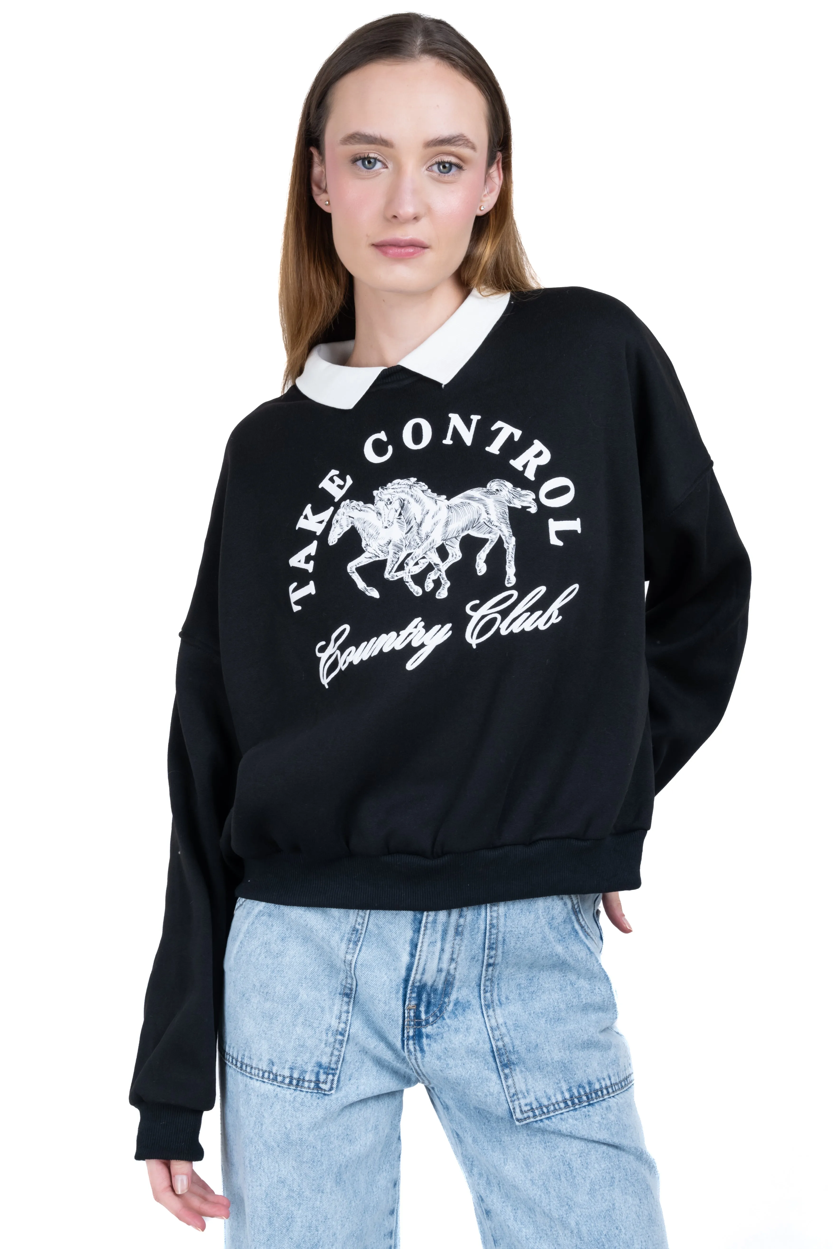 Sudadera cuello polo Take control sold by Shasa product image thumbnail 2