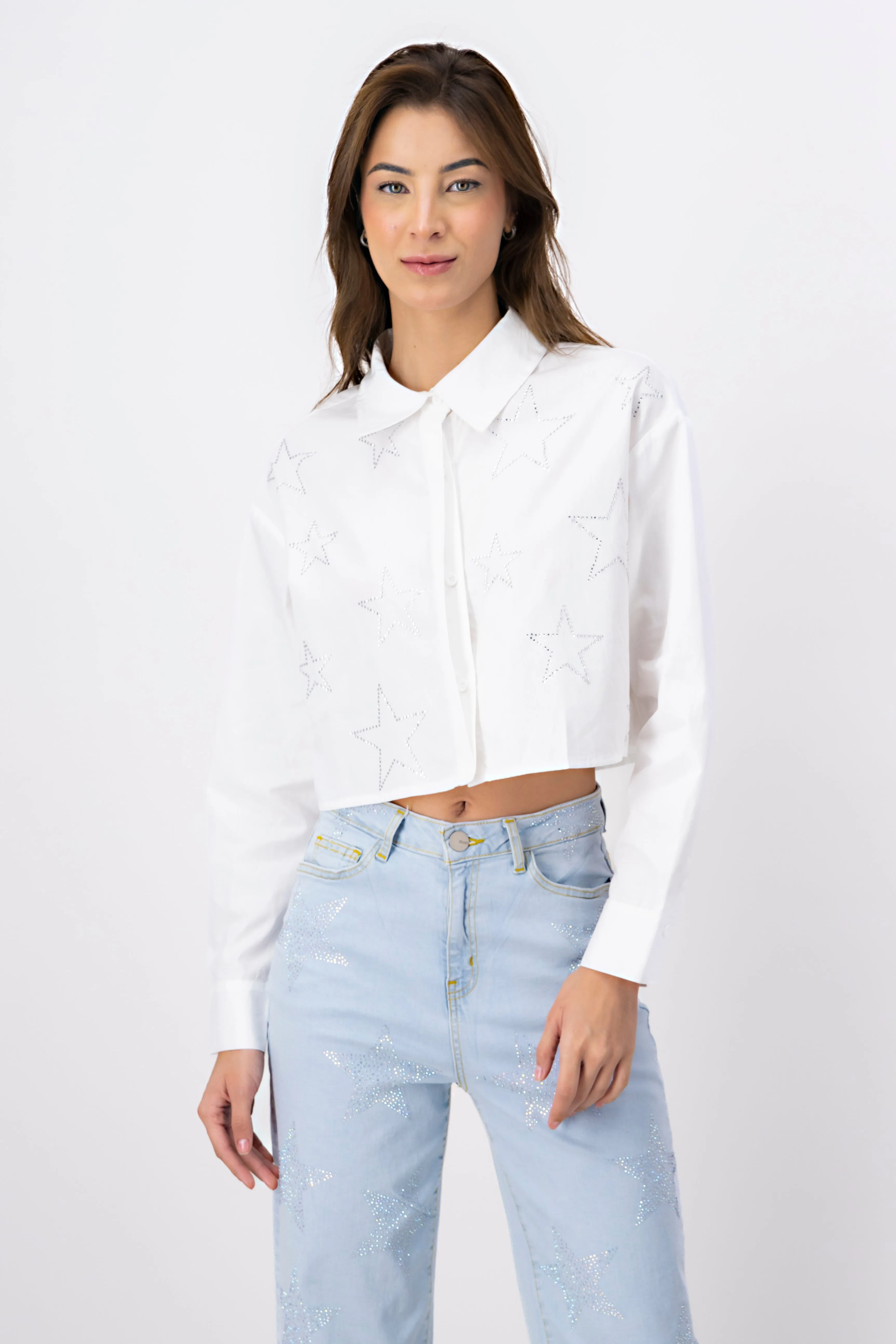 Camisa corta estrellas brillos sold by Shasa product image thumbnail 2