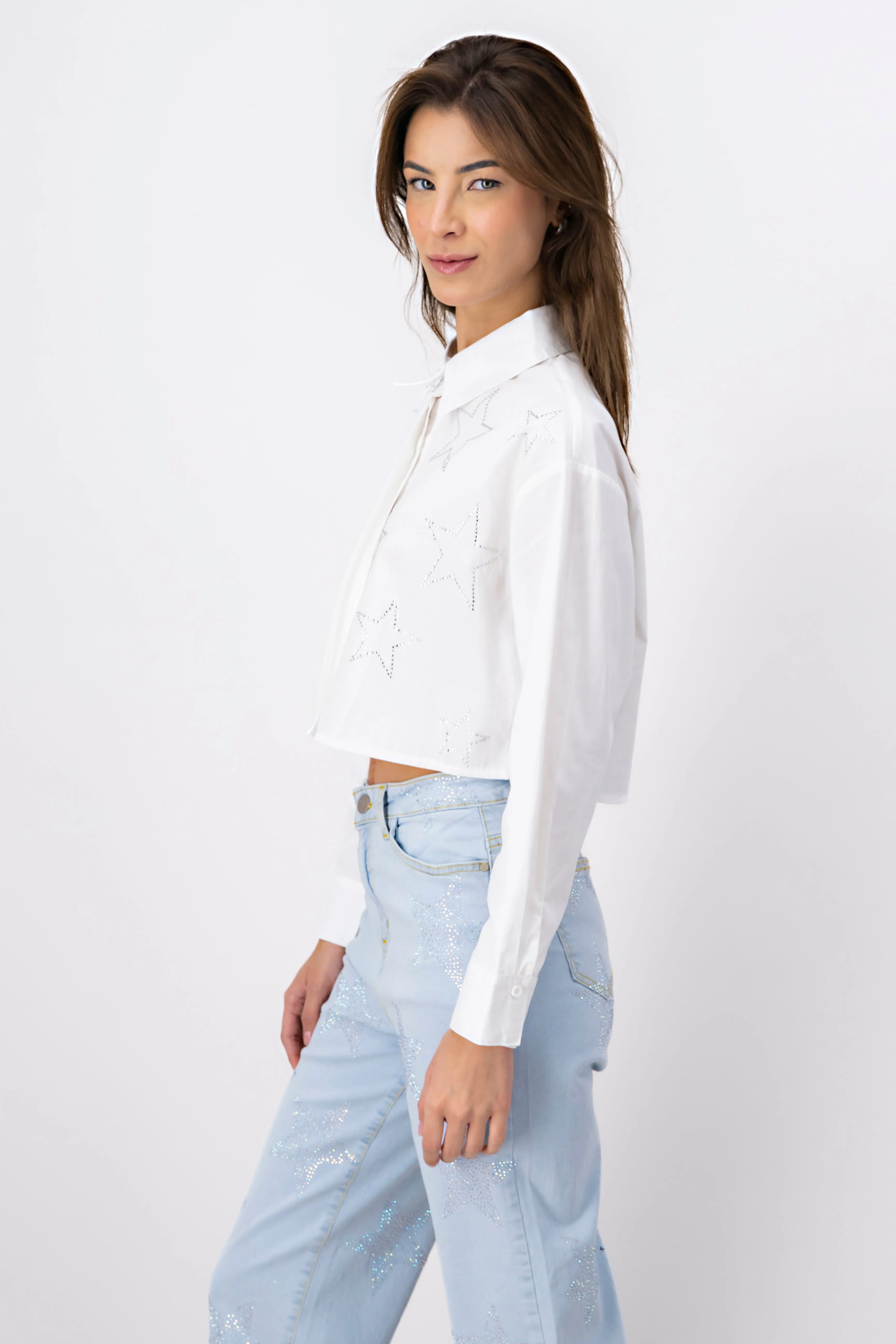 Camisa corta estrellas brillos sold by Shasa product image thumbnail 3