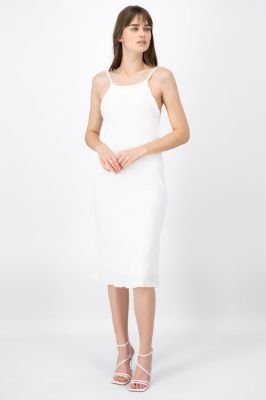 Vestido midi detalle textura sold by Shasa
