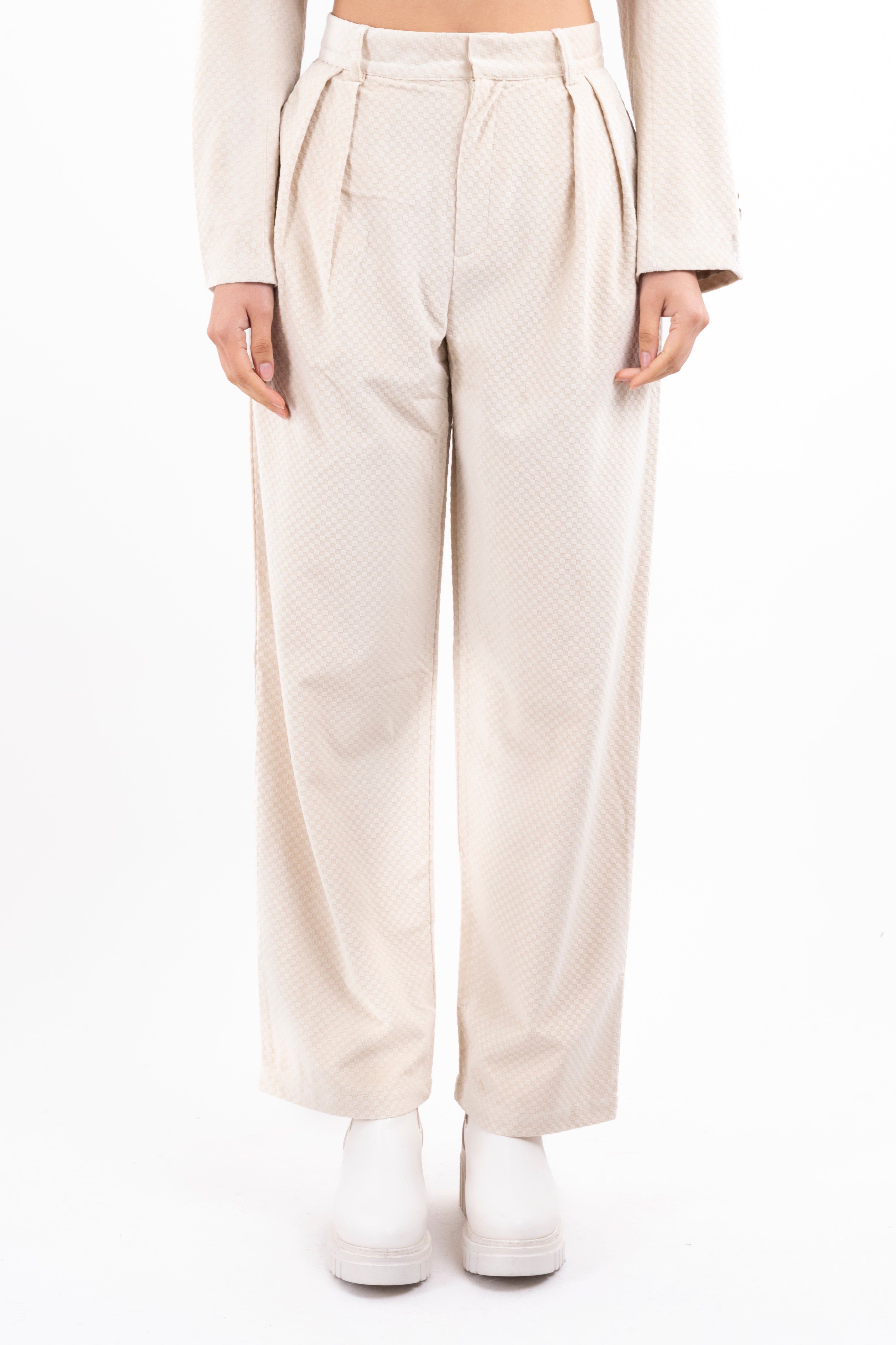 Pantalón recto pinzas cuadros sold by Shasa product image thumbnail 2