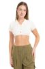 Top crop tejido cuello polo sold by Shasa