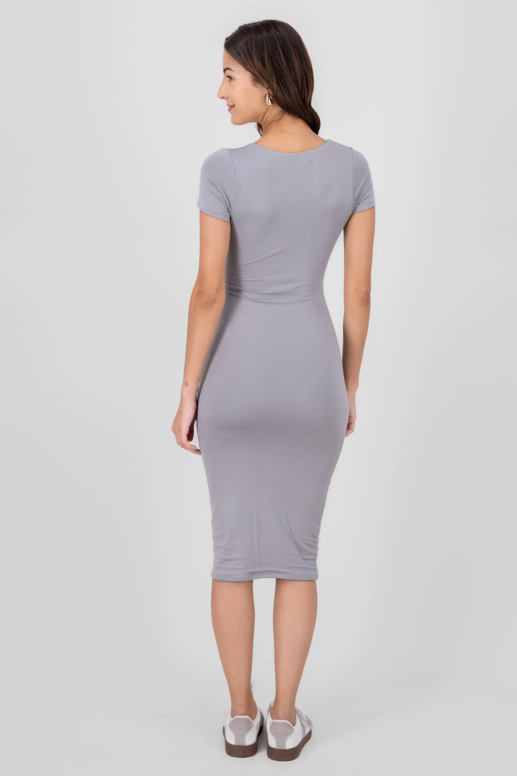 Vestido midi doble tela escote cuadrado sold by Shasa product image thumbnail 4