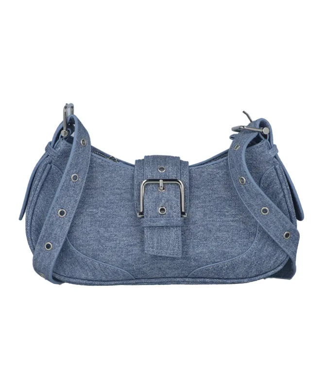 Bolsa baguette denim hebillas sold by Shasa
