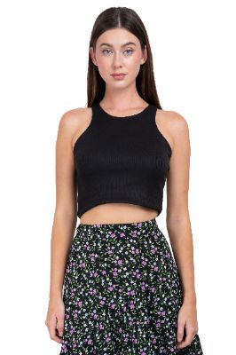 Top acanalado cuello redondo sold by Shasa
