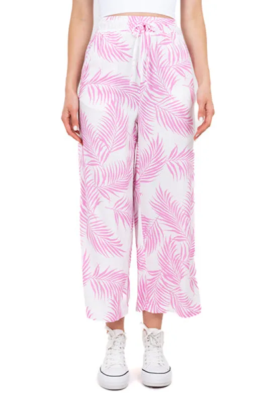 Pantalón wide leg estampado hojas sold by Shasa