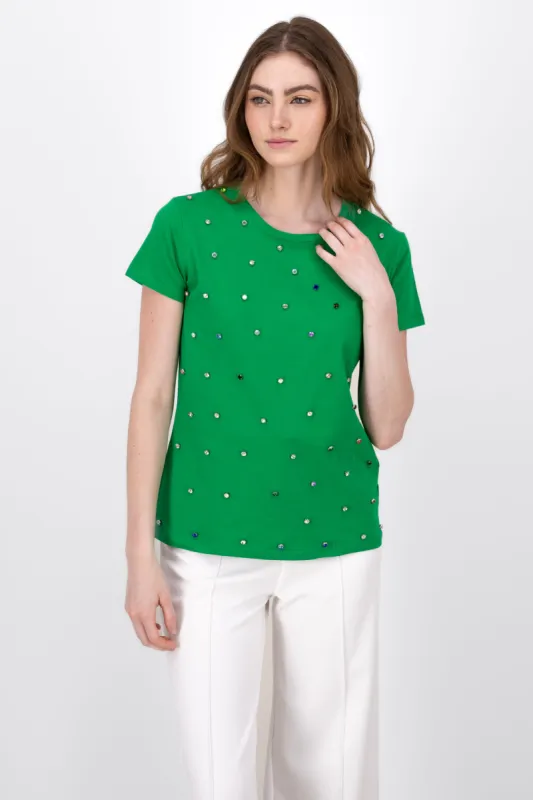 Playera Manga Corta Detalle Brillos sold by Shasa