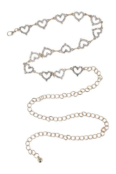 Cinturón cadena corazones brillos sold by Shasa product image thumbnail 4
