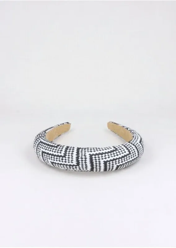 Diadema tejida cuadros bicolor sold by Shasa