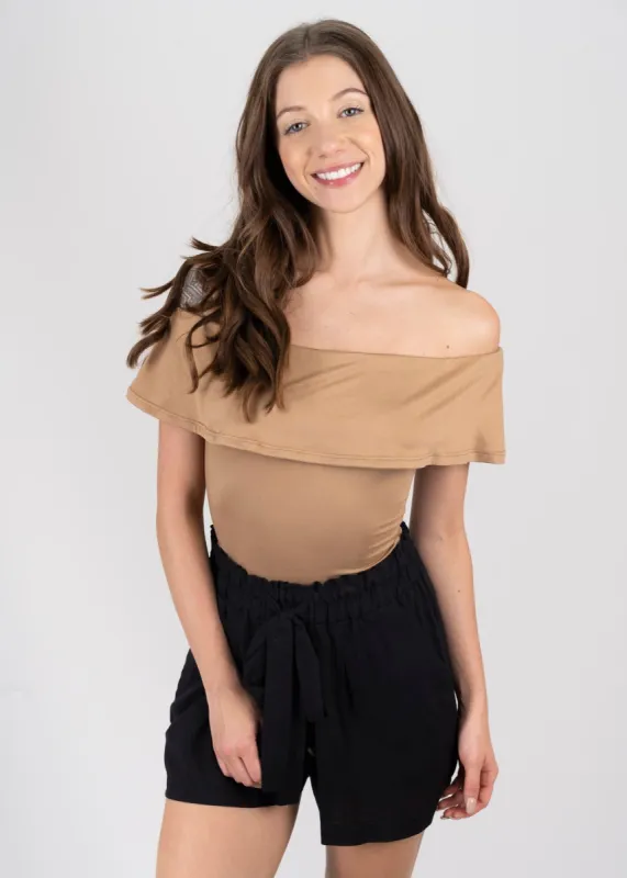Bodysuit olanes hombro descubierto sold by Shasa