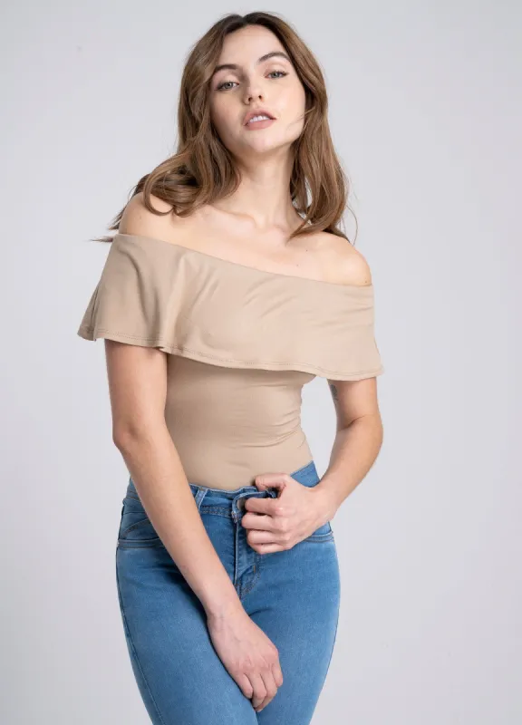 Bodysuit olanes hombro descubierto sold by Shasa