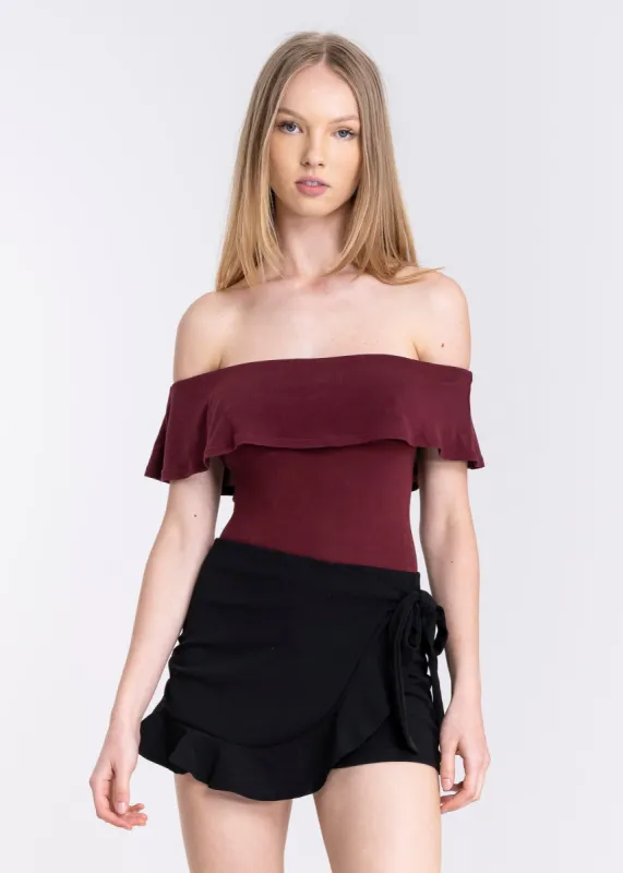 Bodysuit olanes hombro descubierto sold by Shasa
