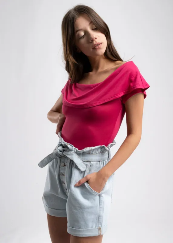 Bodysuit olanes hombro descubierto sold by Shasa