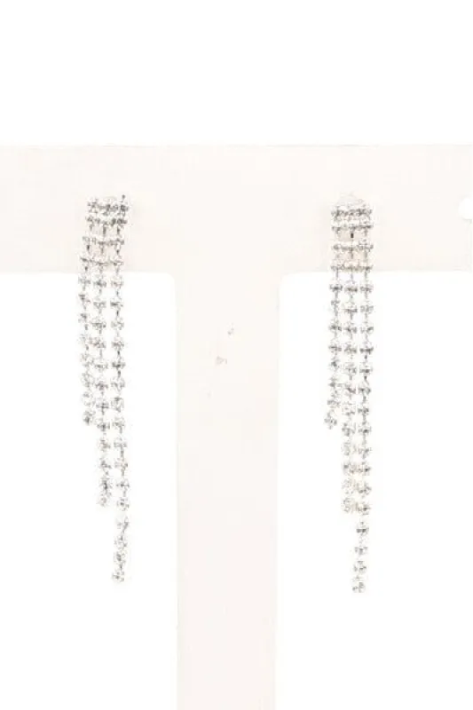 Aretes tiras brillos sold by Shasa