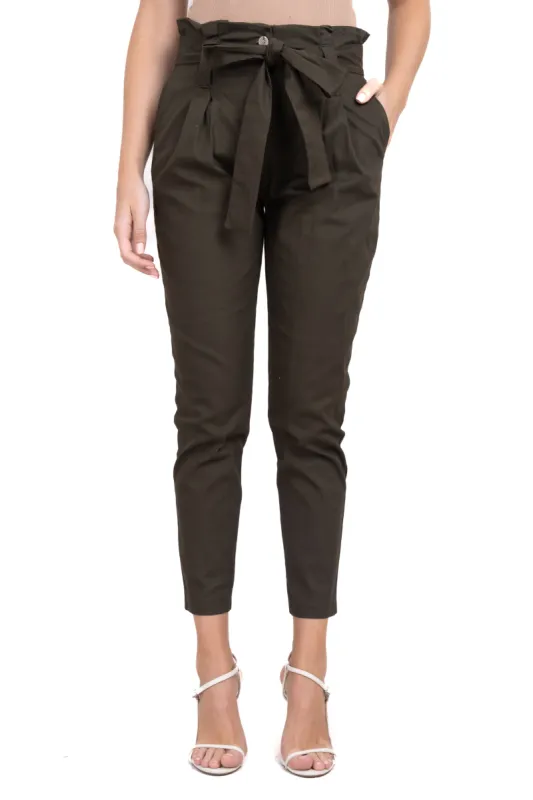 Pantalón Paper Bag Cintura Alta Cinturón made by Shasa