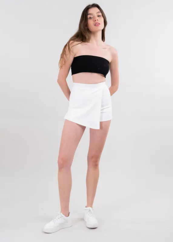 Falda short liso asimétrico sold by Shasa