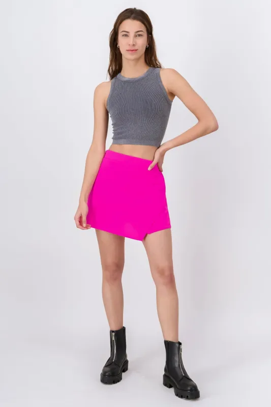 Falda short cruzada lisa sold by Shasa