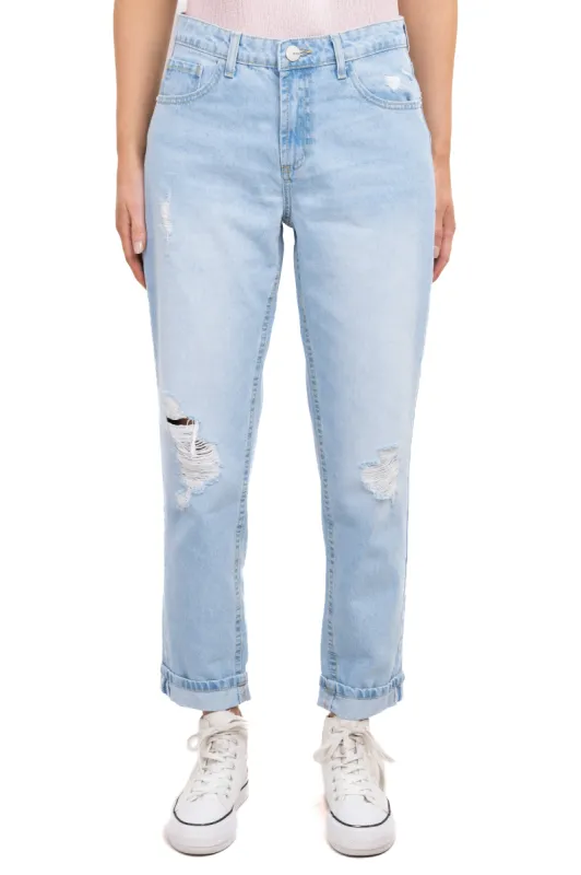 Jeans mom desgaste sold by Shasa