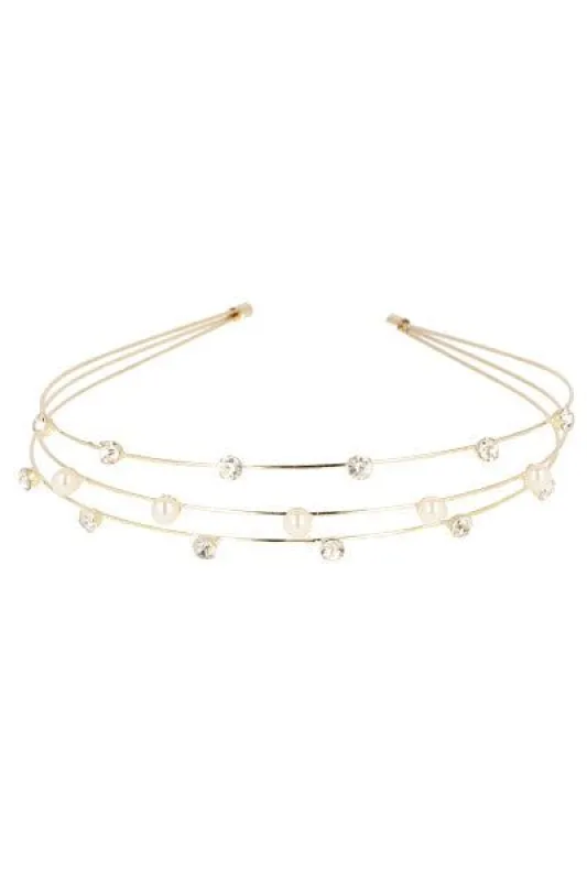 Diadema delgada 3 capas brillos sold by Shasa