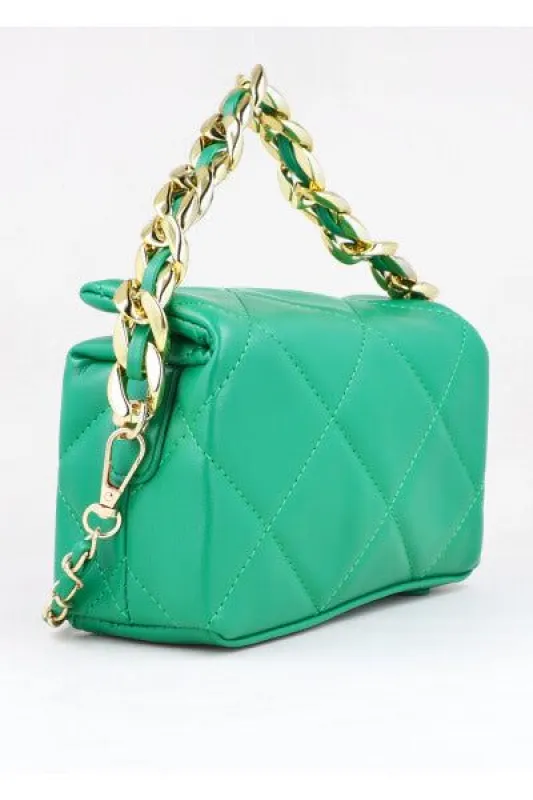 Bolsa cuadrada capitonada cadena sold by Shasa