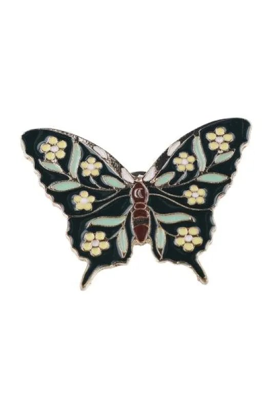 Pin mariposa flores sold by Shasa